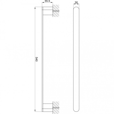 Duro 540mm Towel Rail - Brushed Brass